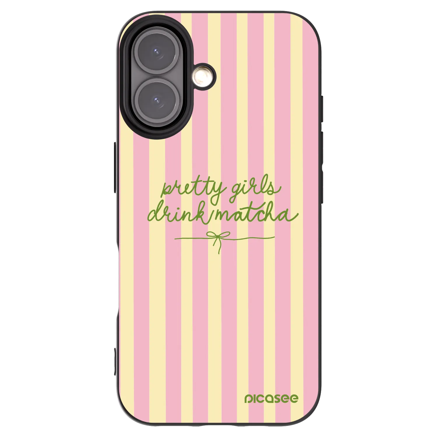 Picasee crna silikonska maskica za Apple iPhone 16 - Pretty matcha