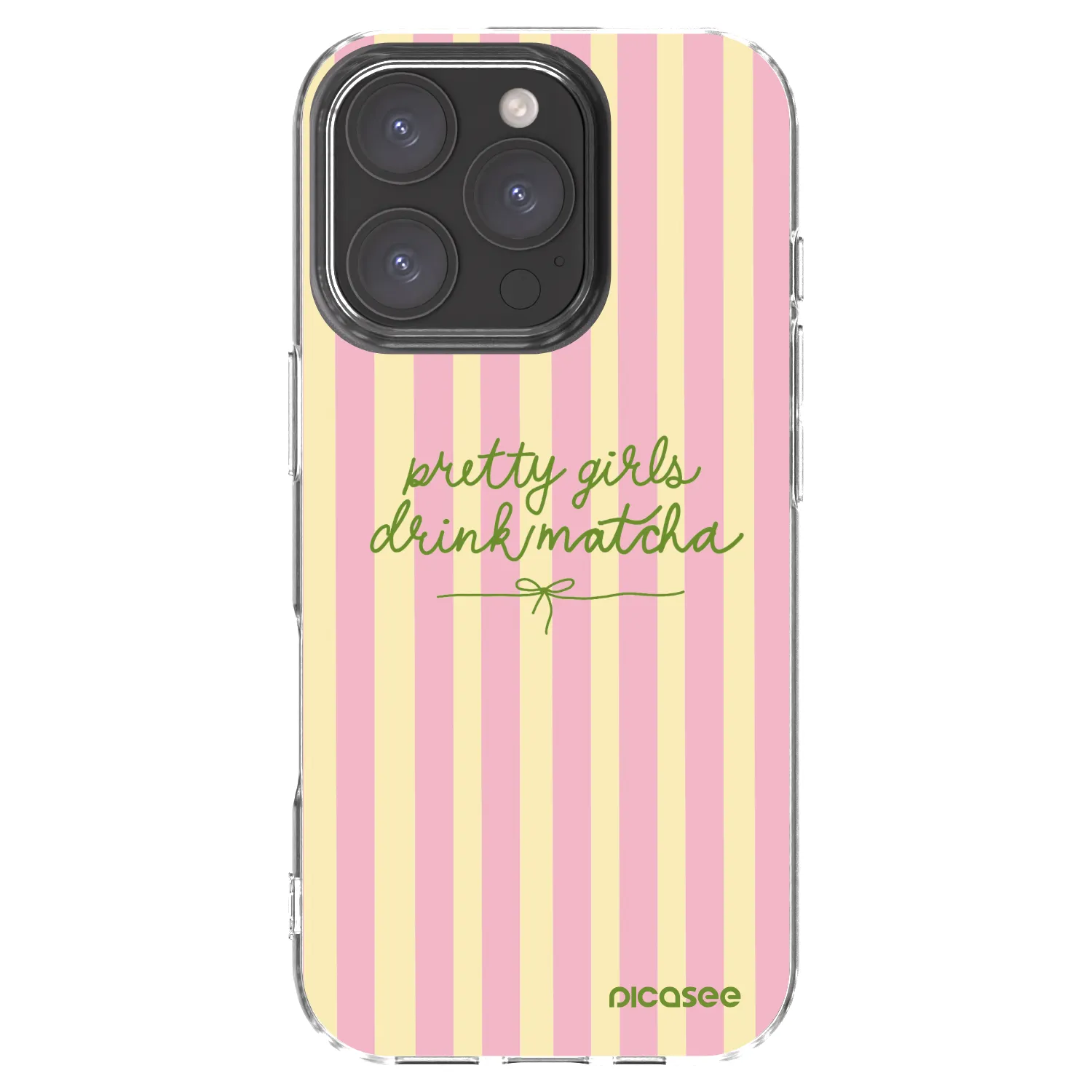 Picasee silikonska prozirna maskica za Apple iPhone 16 Pro - Pretty matcha