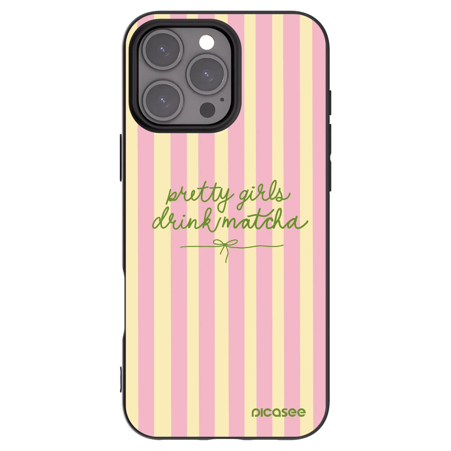 Picasee crna silikonska maskica za Apple iPhone 16 Pro Max - Pretty matcha