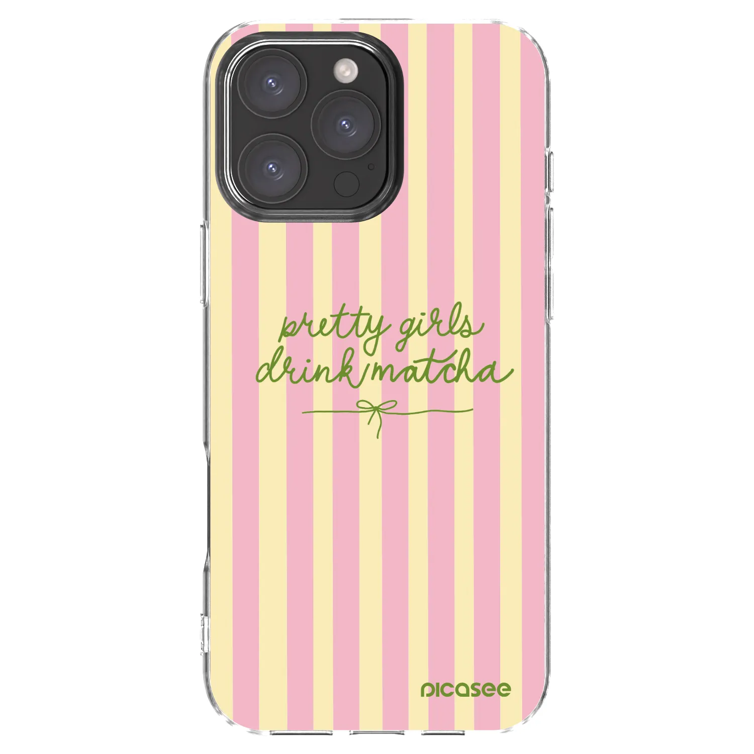 Picasee silikonska prozirna maskica za Apple iPhone 16 Pro Max - Pretty matcha