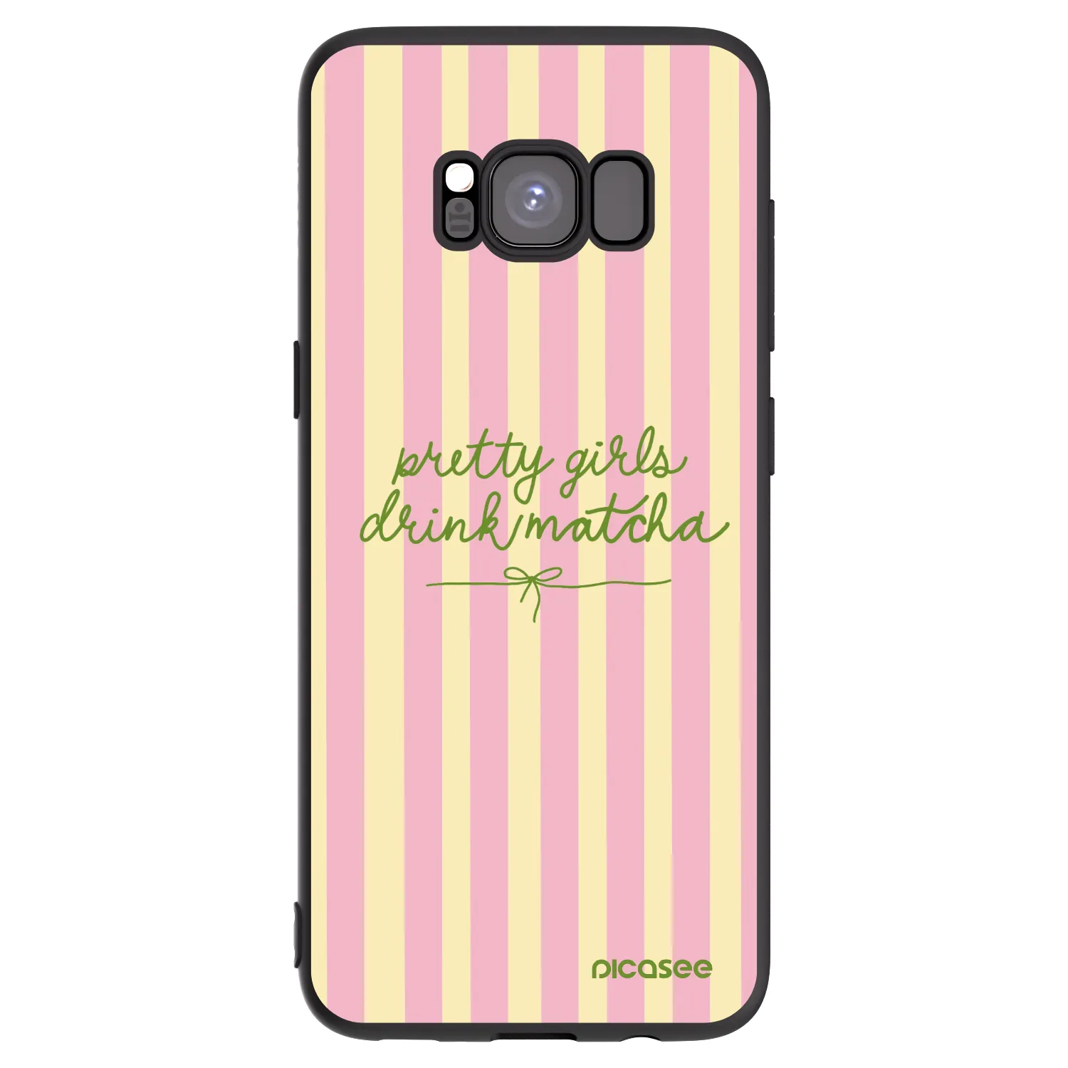 Picasee crna silikonska maskica za Samsung Galaxy S8 G950F - Pretty matcha