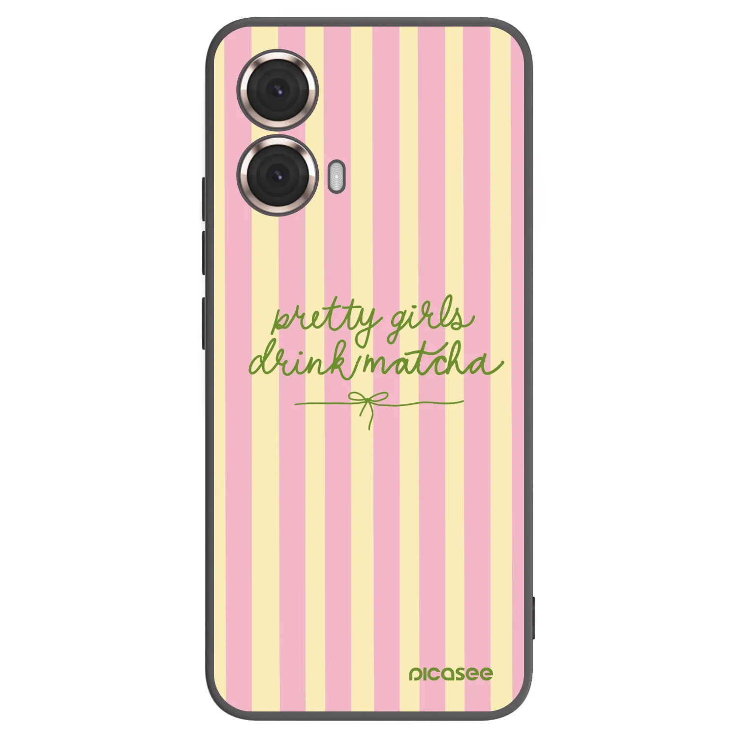 Picasee crna silikonska maskica za Motorola Moto G85 - Pretty matcha