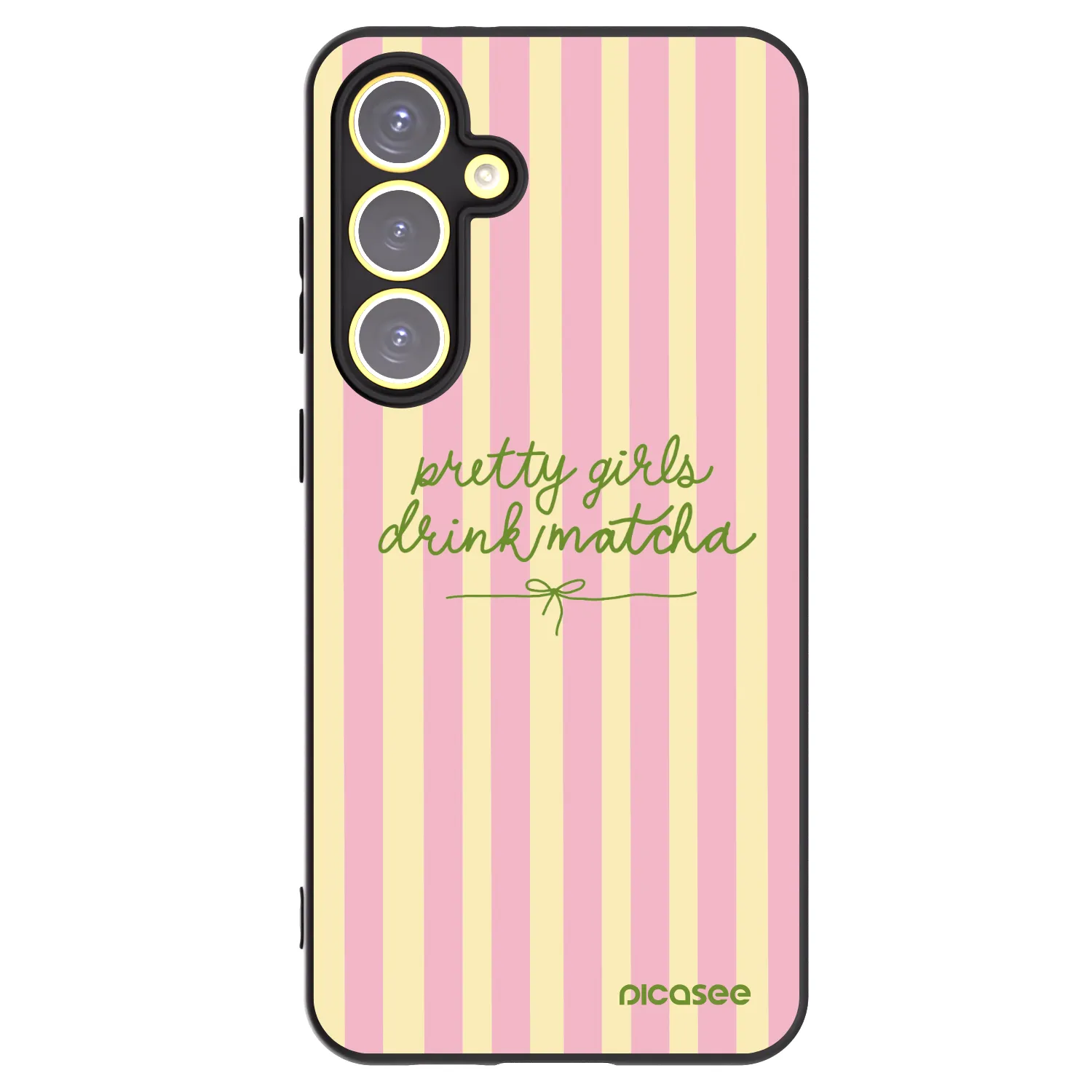 Picasee crna silikonska maskica za Samsung Galaxy S24 FE S721B - Pretty matcha
