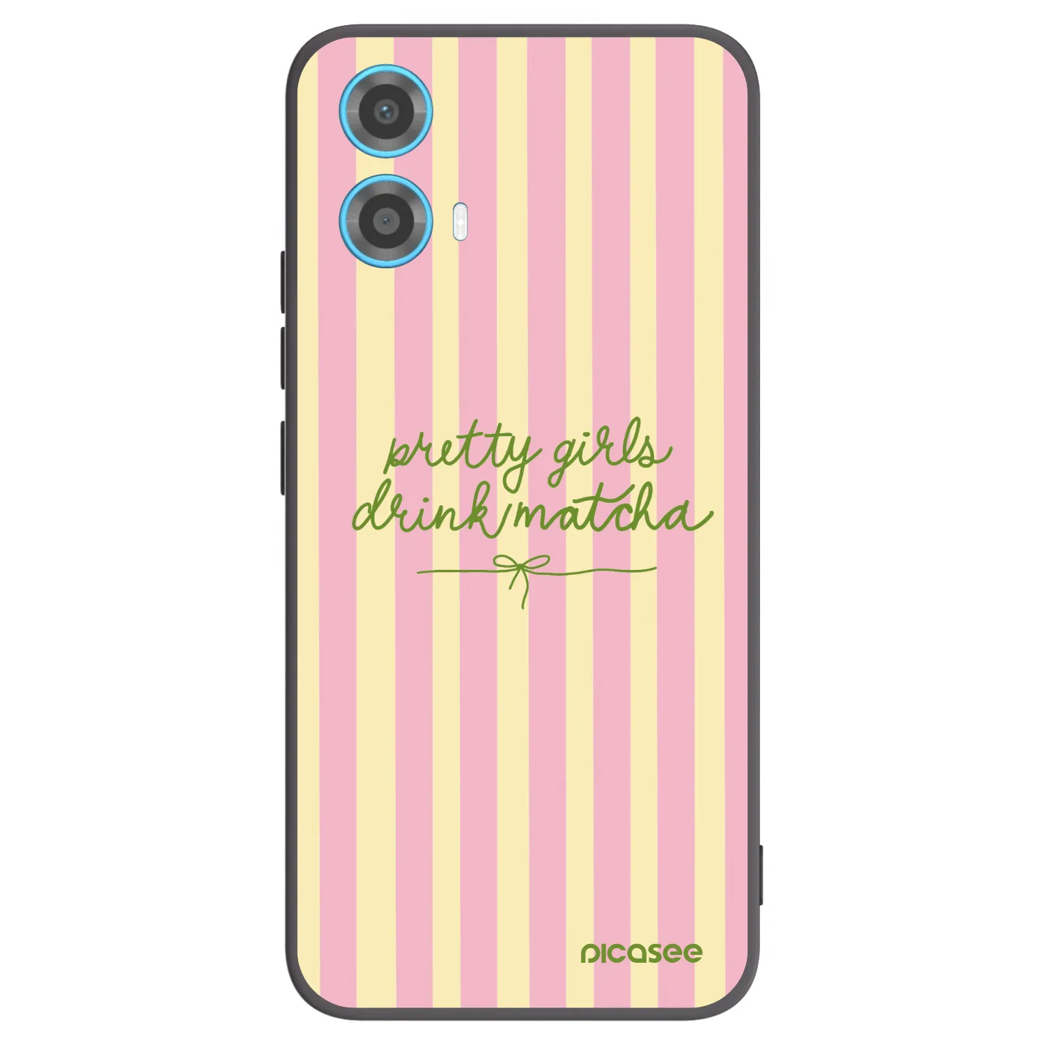 Picasee crna silikonska maskica za Motorola Moto G34 5G - Pretty matcha