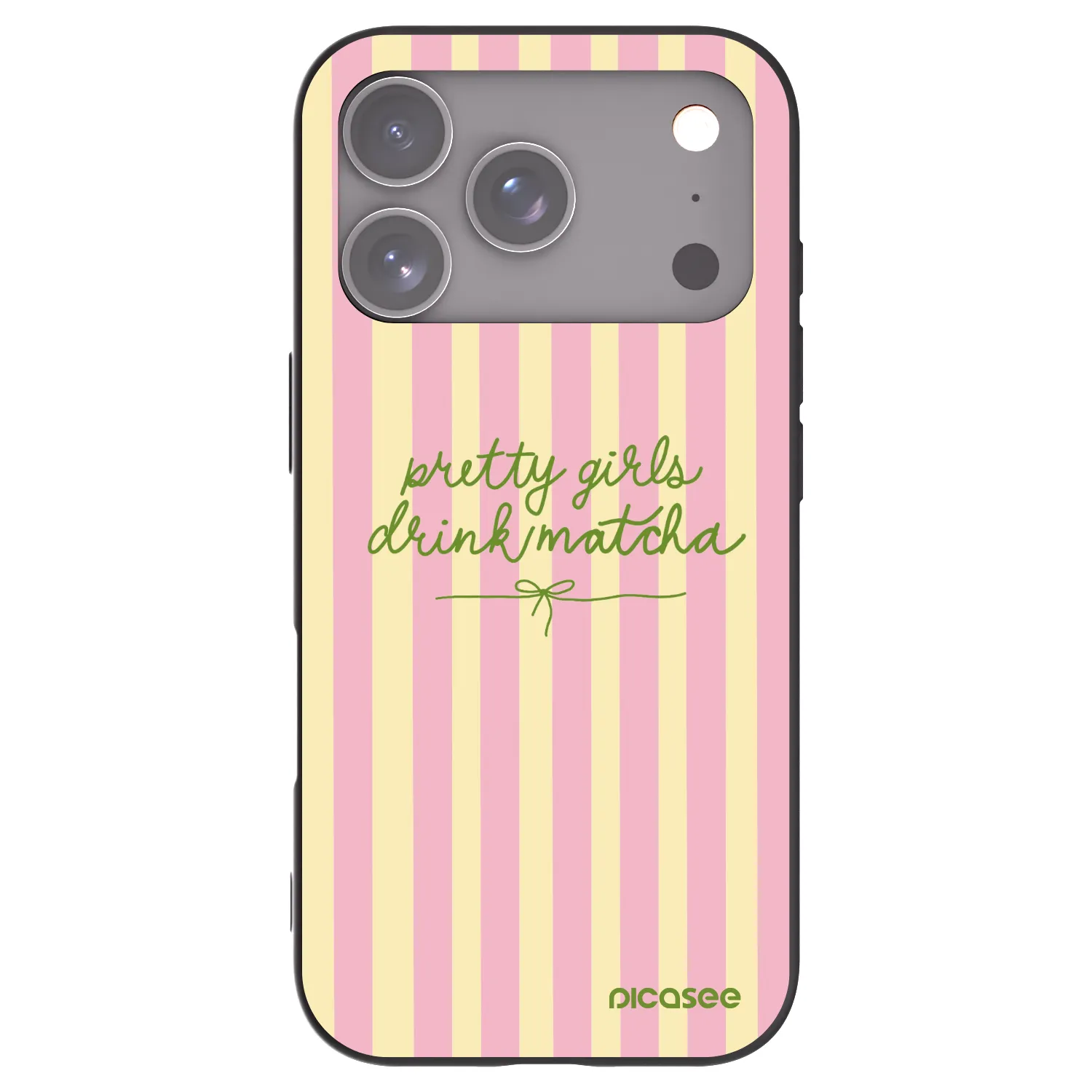 Picasee crna silikonska maskica za Apple iPhone 17 Pro - Pretty matcha