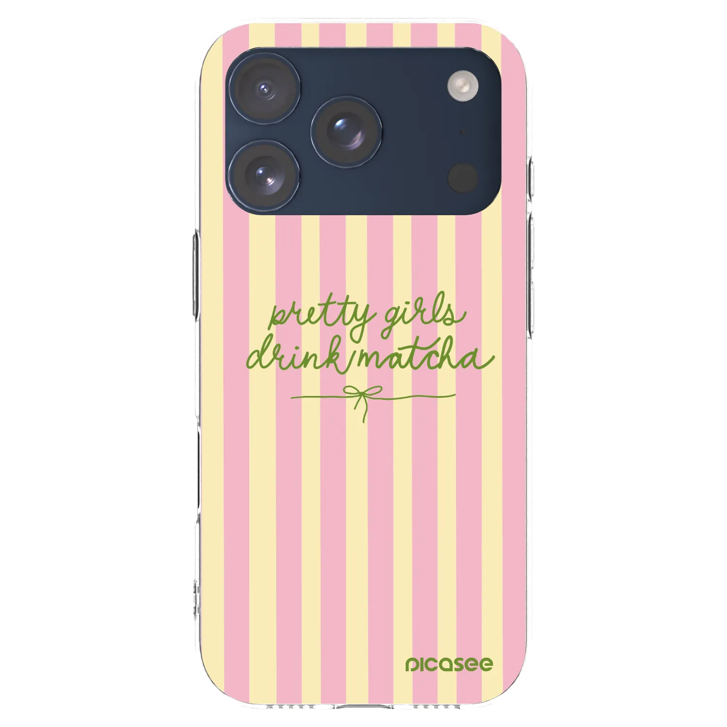 Picasee silikonska prozirna maskica za Apple iPhone 17 Pro - Pretty matcha