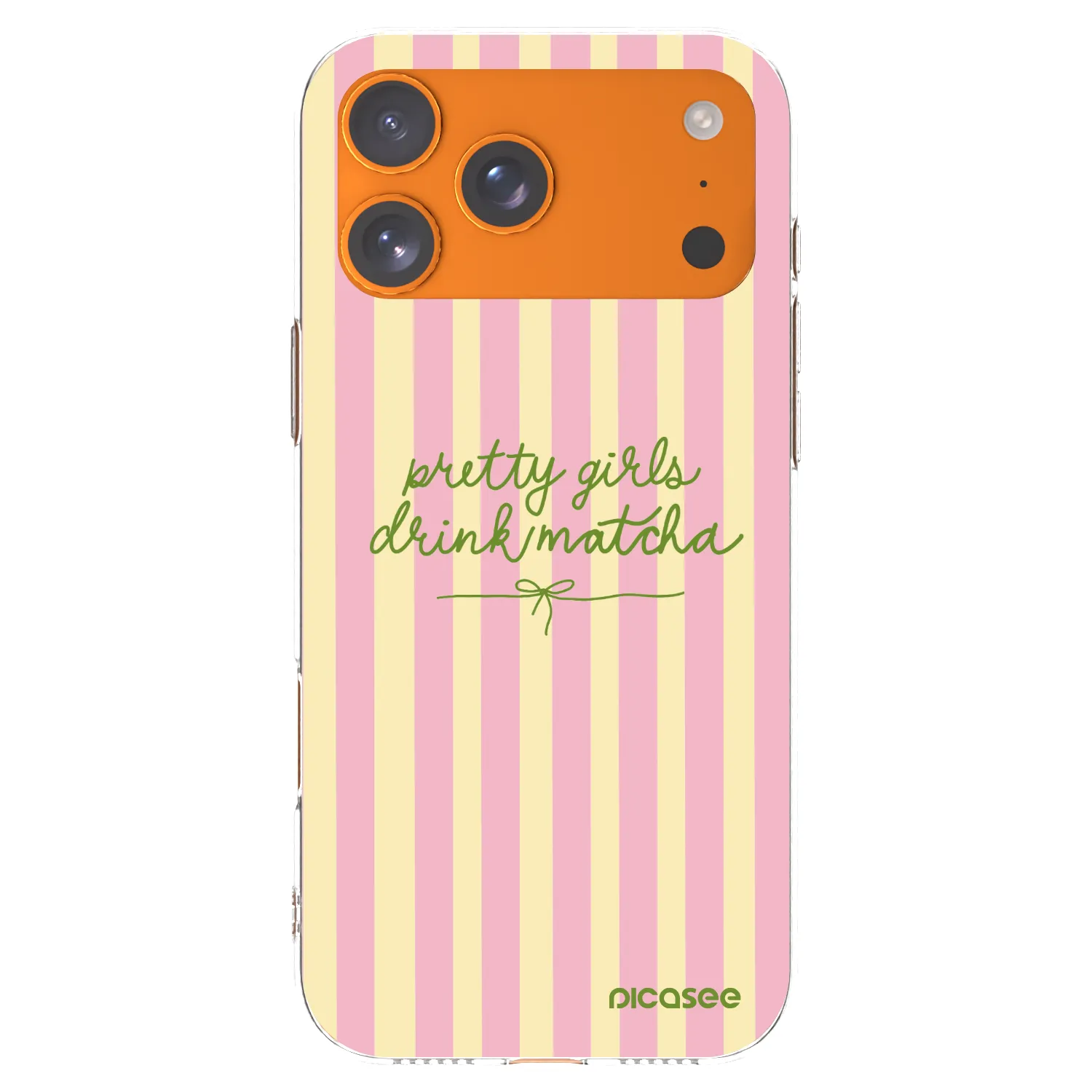 Picasee silikonska prozirna maskica za Apple iPhone 17 Pro Max - Pretty matcha