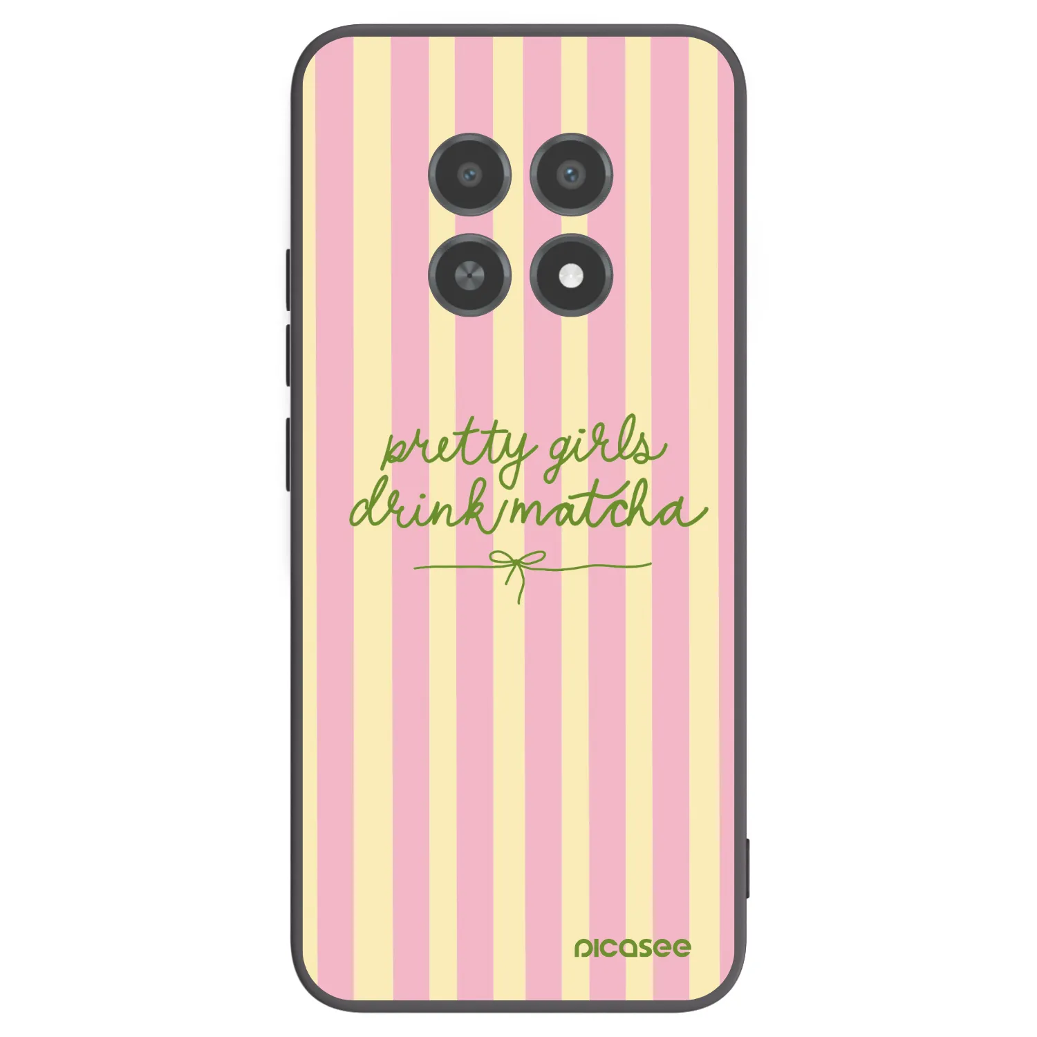Picasee crna silikonska maskica za Realme 12X - Pretty matcha