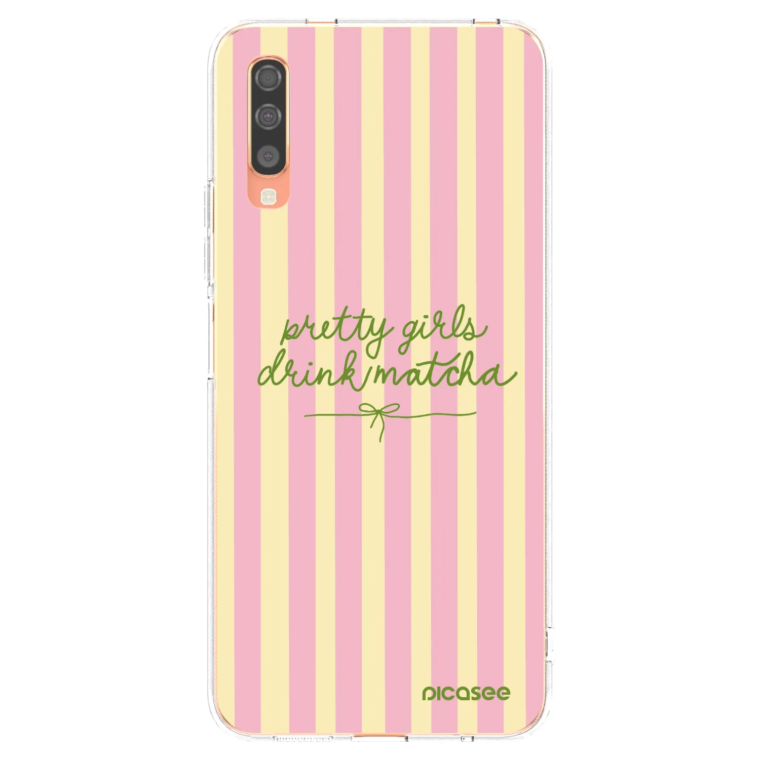 Picasee silikonska prozirna maskica za Samsung Galaxy A70 A705F - Pretty matcha