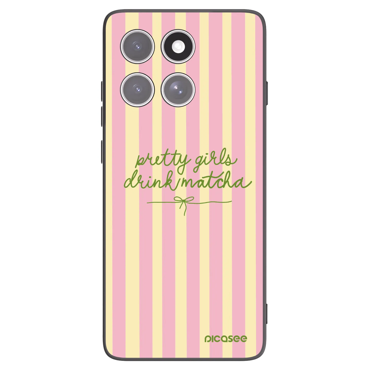 Picasee crna silikonska maskica za Motorola Edge 60 Pro - Pretty matcha