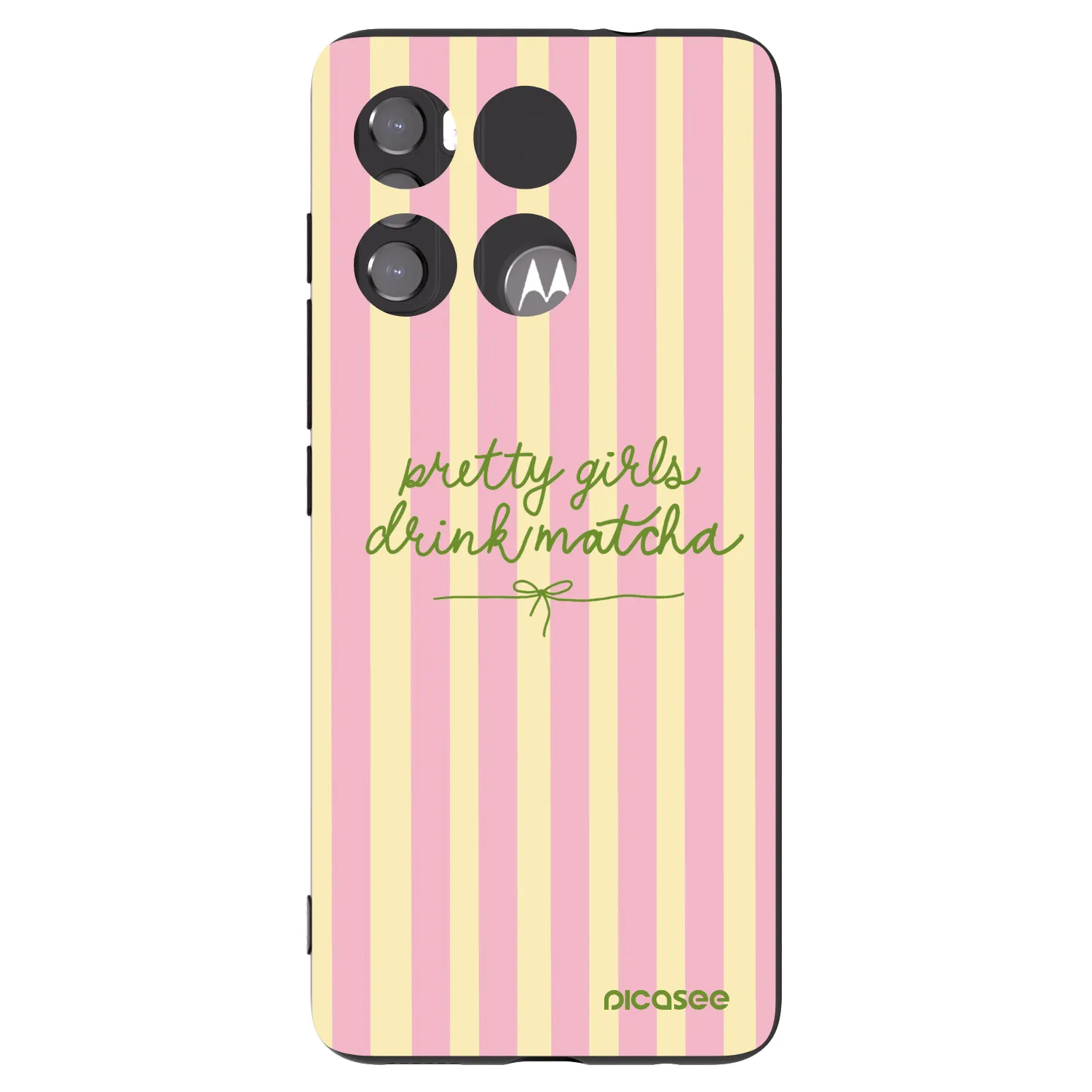Picasee crna silikonska maskica za Motorola Edge 60 5G - Pretty matcha