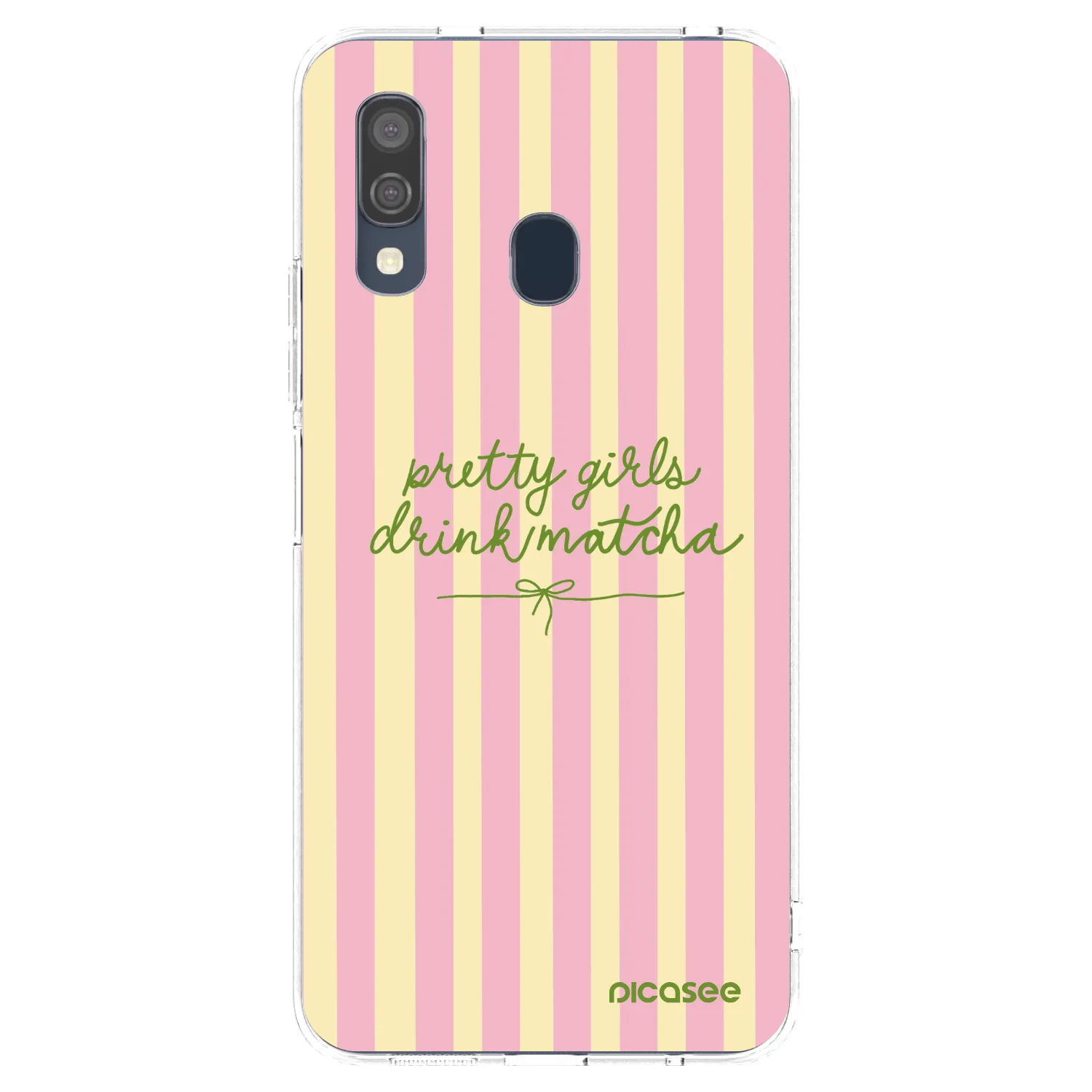 Picasee silikonska prozirna maskica za Samsung Galaxy A40 A405F - Pretty matcha