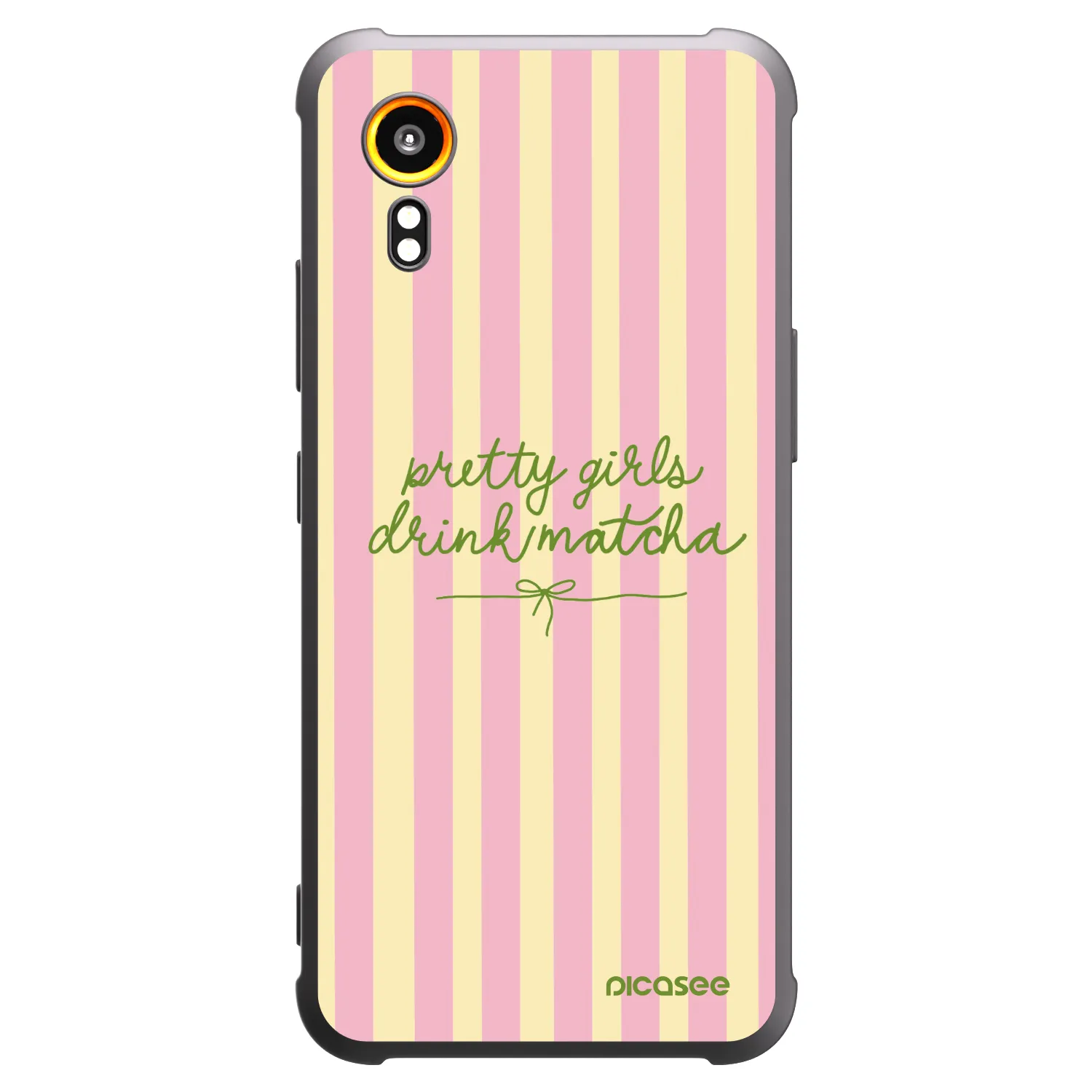 Picasee crna silikonska maskica za Samsung Galaxy Xcover 7 - Pretty matcha