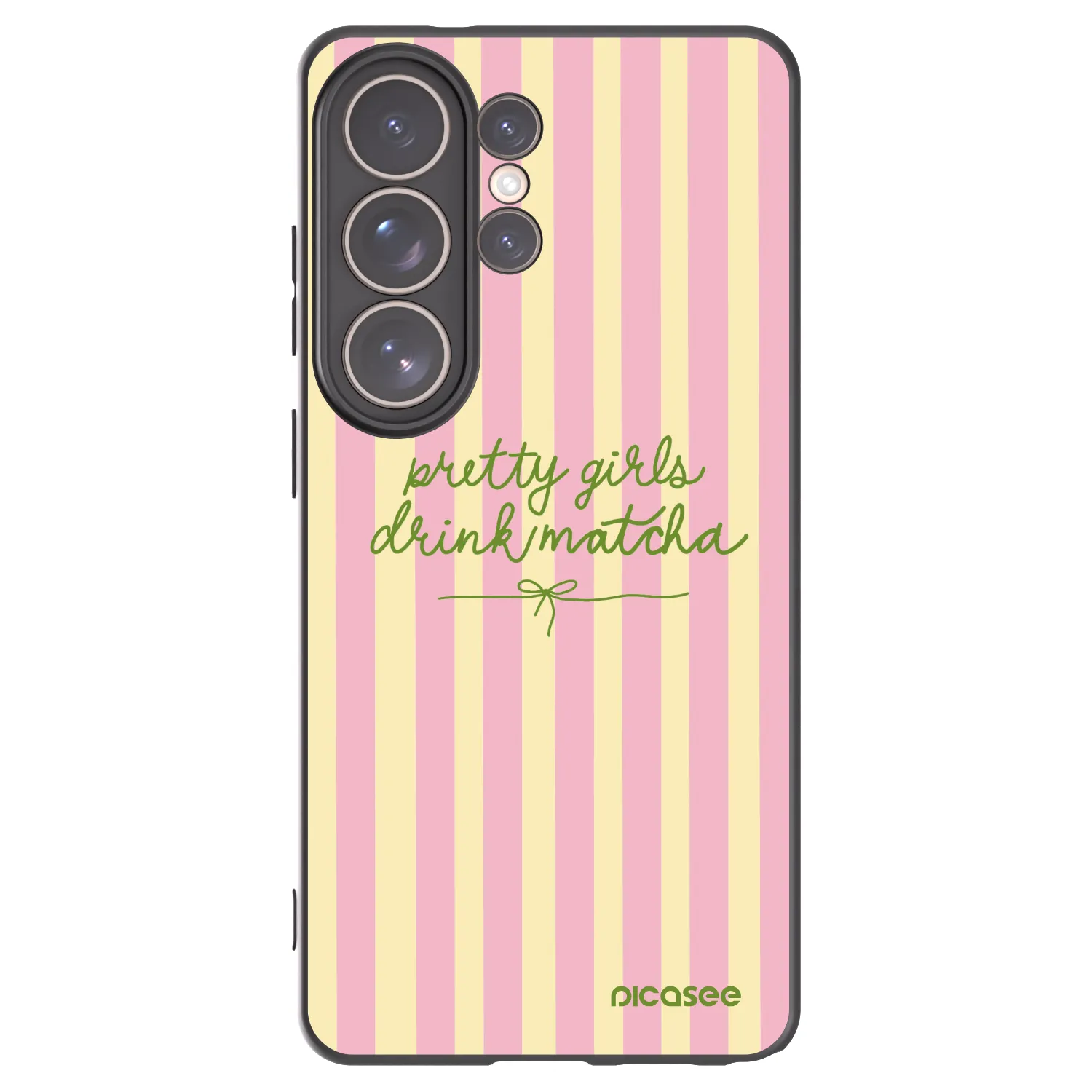 Picasee crna silikonska maskica za Samsung Galaxy S26 Ultra - Pretty matcha