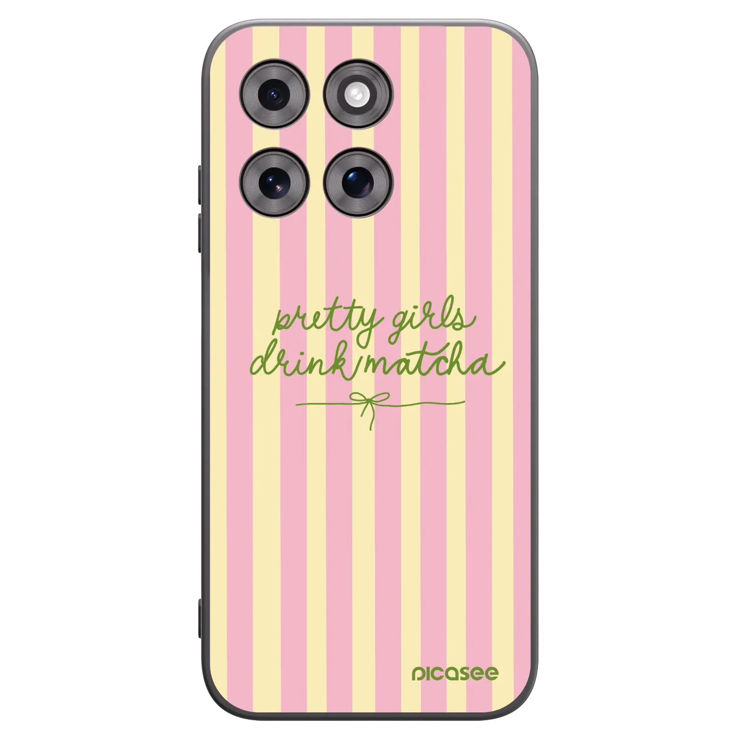 Picasee crna silikonska maskica za Motorola Moto G77 - Pretty matcha