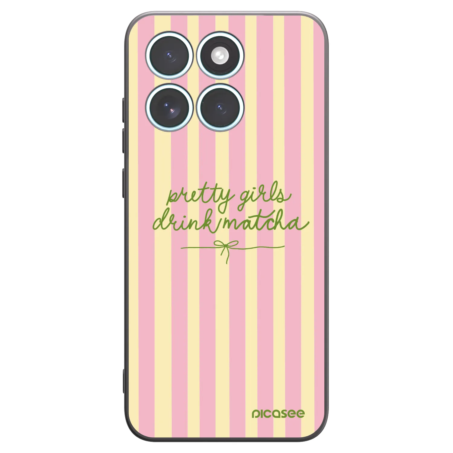 Picasee crna silikonska maskica za Motorola Edge 70 Fusion - Pretty matcha