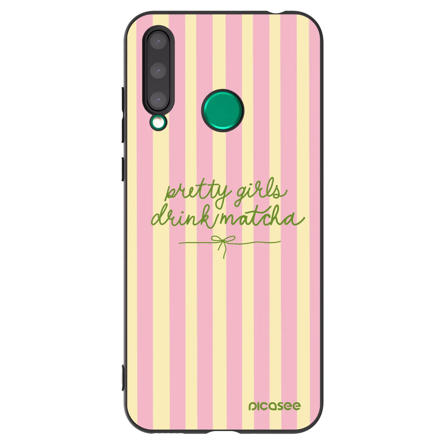 Picasee crna silikonska maskica za Honor 20 Lite - Pretty matcha