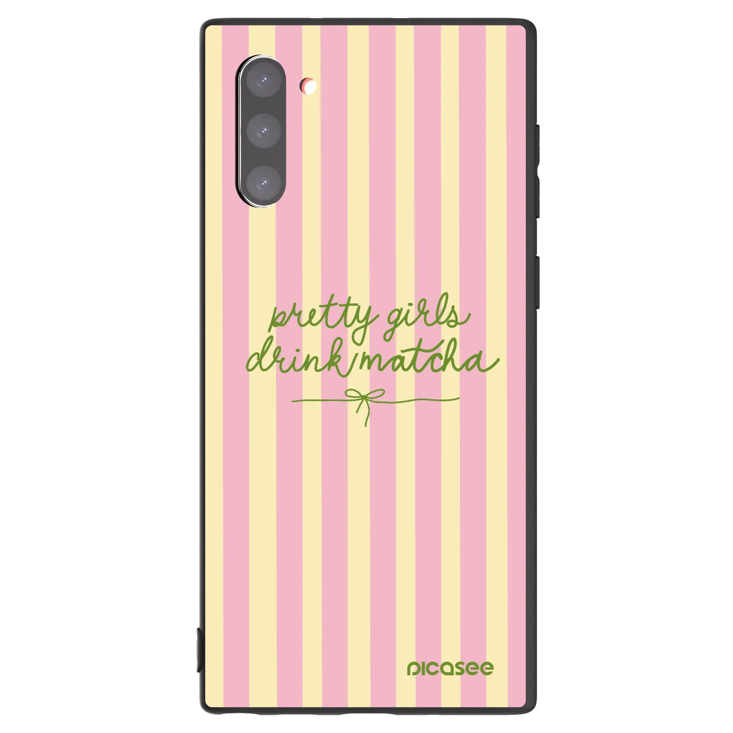 Picasee crna silikonska maskica za Samsung Galaxy Note 10 N970F - Pretty matcha