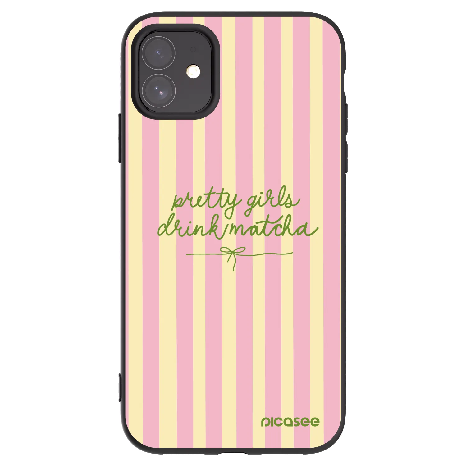 Picasee crna silikonska maskica za Apple iPhone 11 - Pretty matcha
