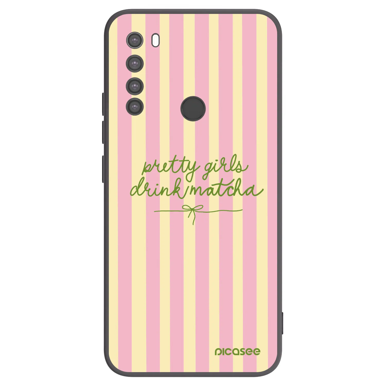 Picasee crna silikonska maskica za Xiaomi Redmi Note 8 - Pretty matcha