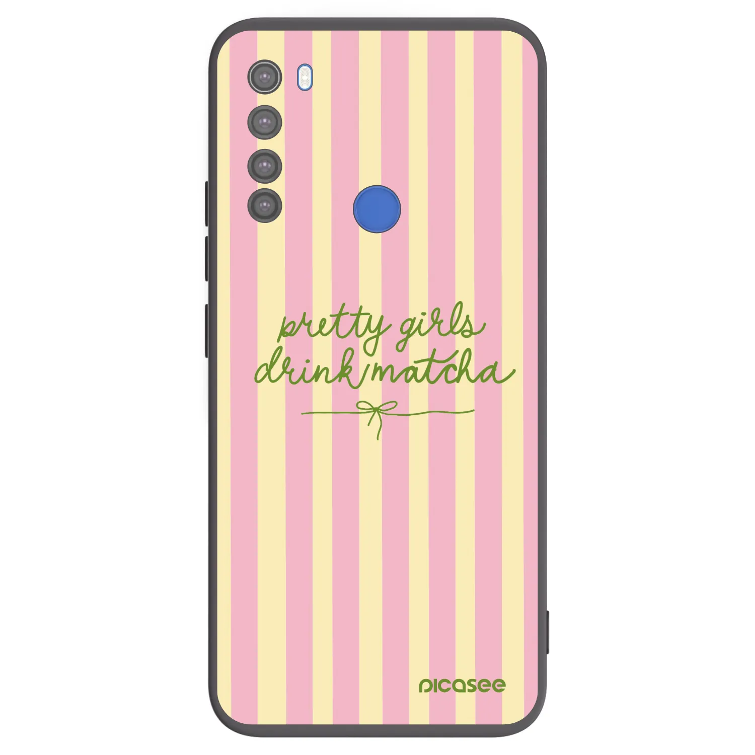Picasee crna silikonska maskica za Xiaomi Redmi Note 8T - Pretty matcha