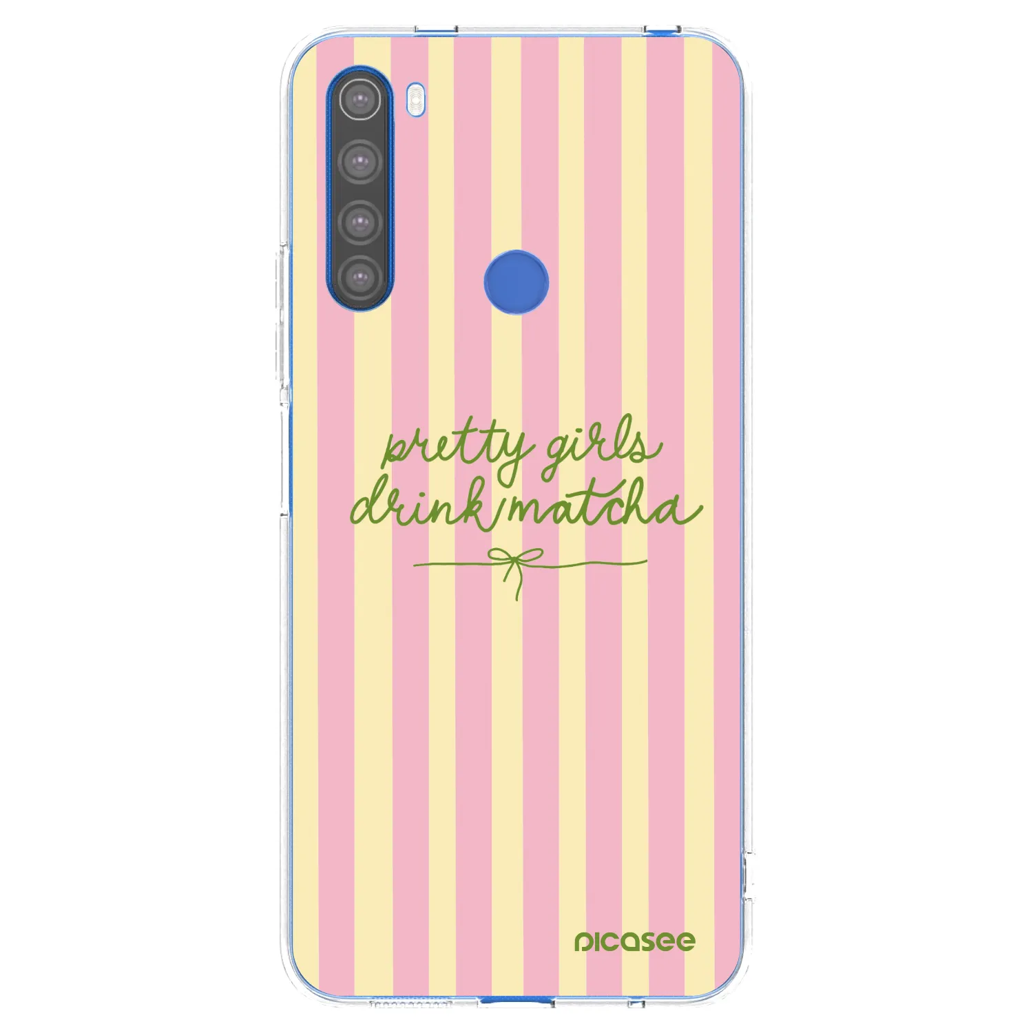 Picasee silikonska prozirna maskica za Xiaomi Redmi Note 8T - Pretty matcha