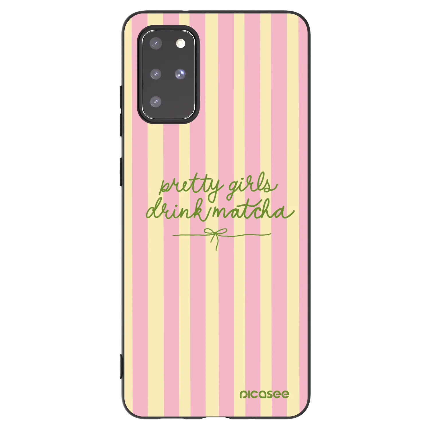 Picasee crna silikonska maskica za Samsung Galaxy S20+ G985F - Pretty matcha