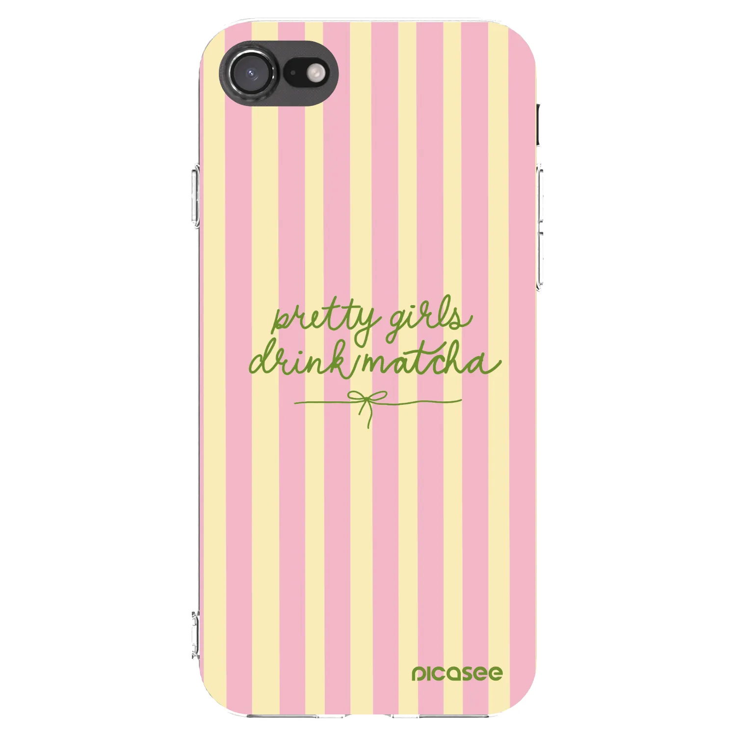 Picasee silikonska prozirna maskica za Apple iPhone SE 2020 - Pretty matcha