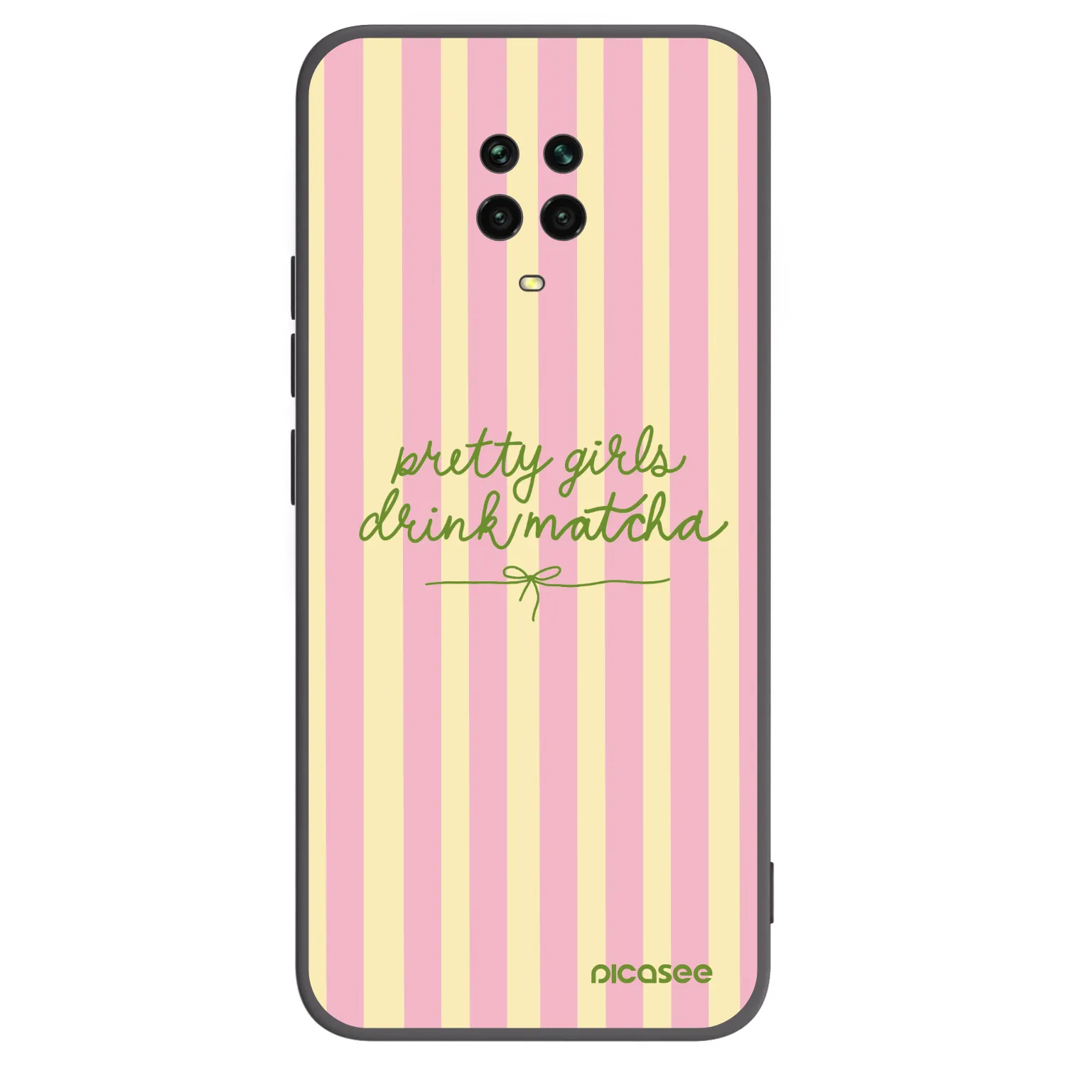 Picasee crna silikonska maskica za Xiaomi Redmi Note 9 Pro - Pretty matcha