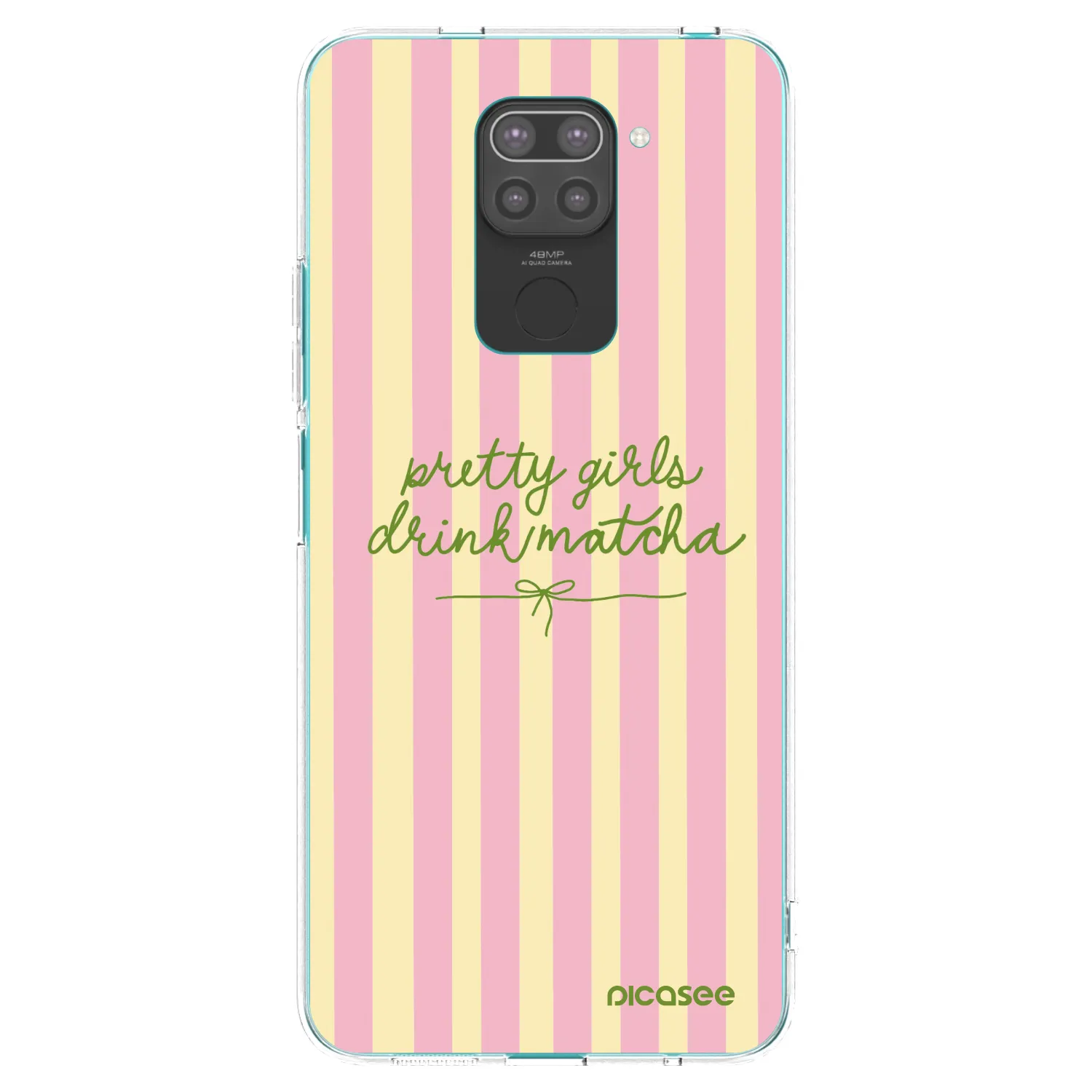 Picasee crna silikonska maskica za Xiaomi Redmi Note 9 - Pretty matcha