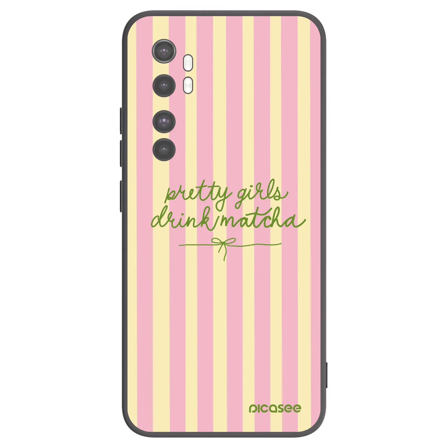 Picasee crna silikonska maskica za Xiaomi Mi Note 10 Lite - Pretty matcha