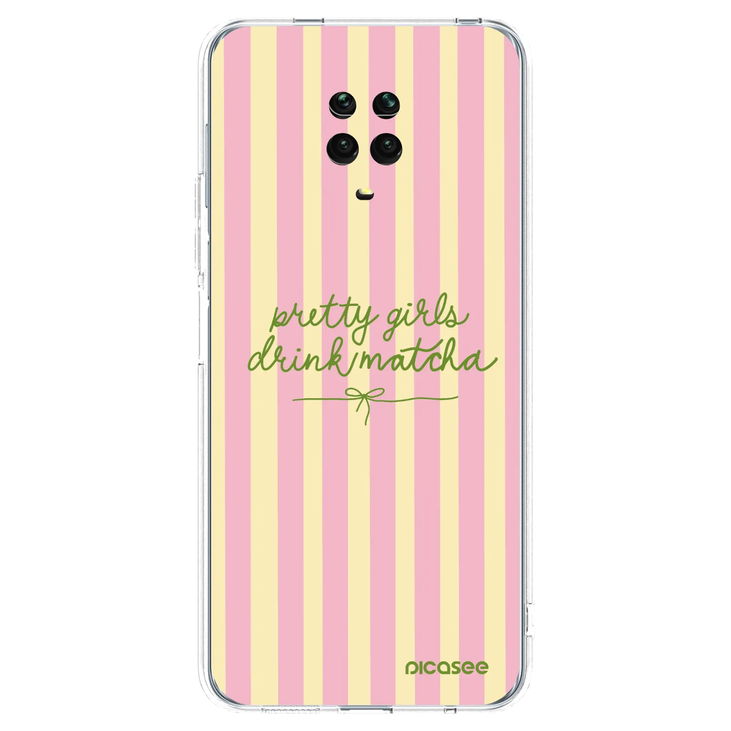 Picasee silikonska prozirna maskica za Xiaomi Redmi Note 9S - Pretty matcha