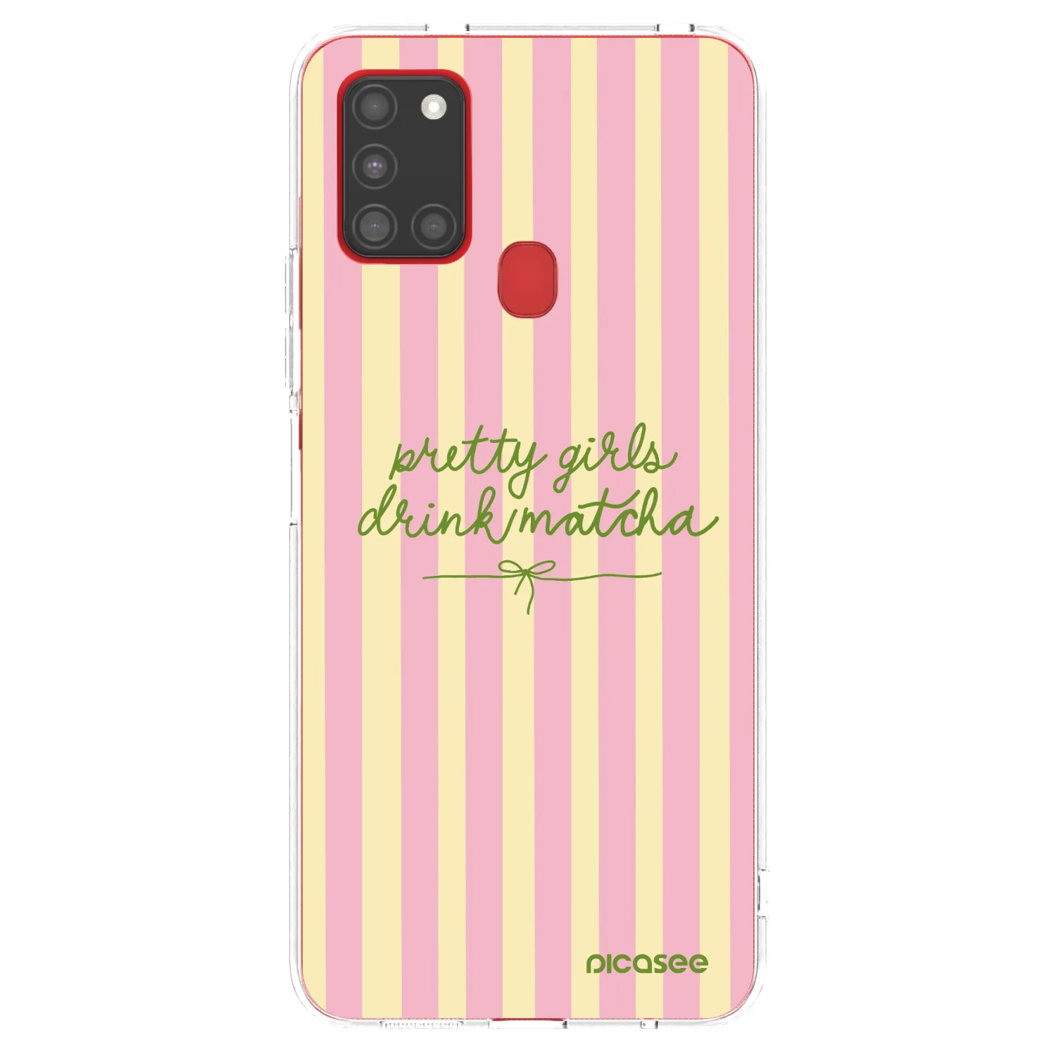 Picasee silikonska prozirna maskica za Samsung Galaxy A21s - Pretty matcha