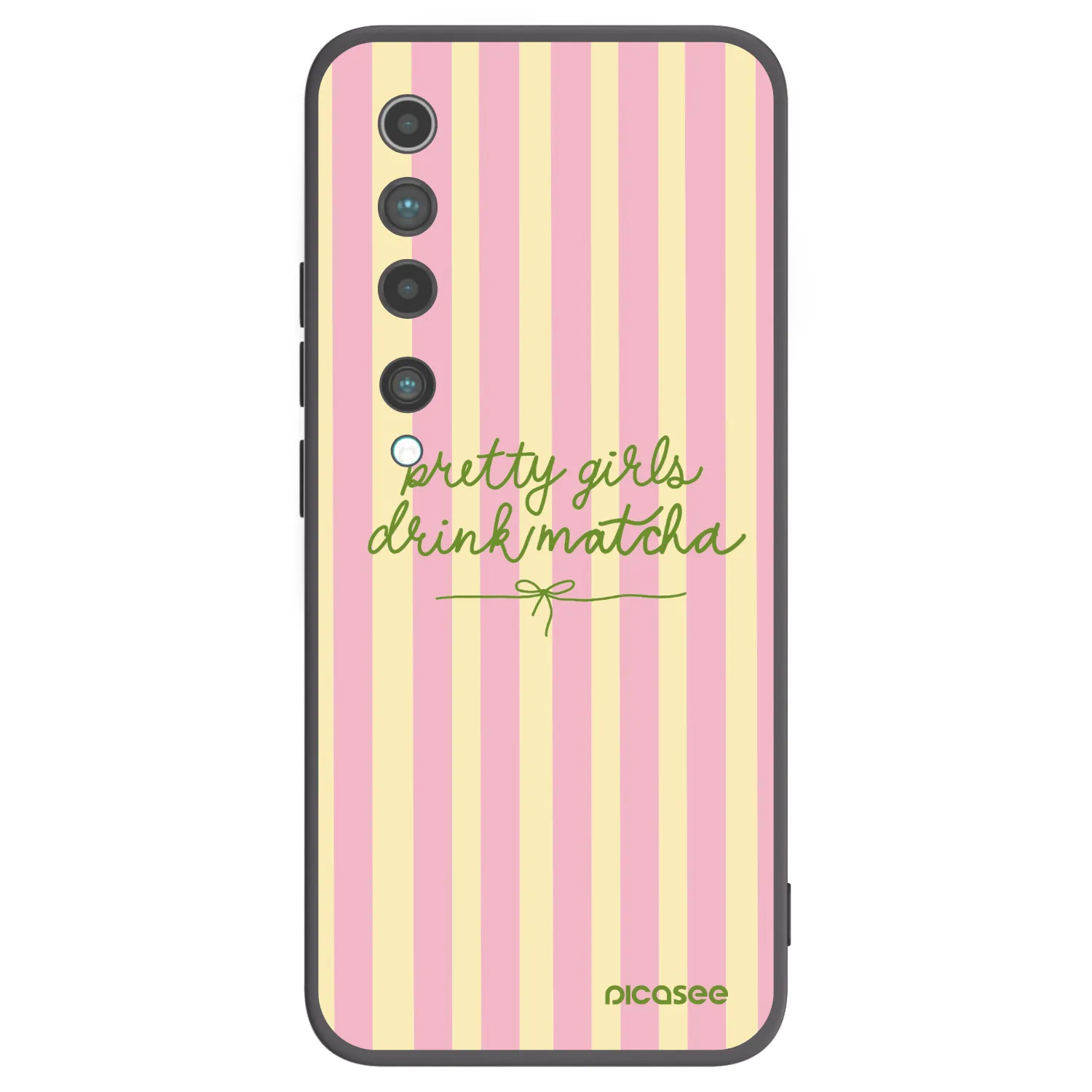 Picasee crna silikonska maskica za Xiaomi Mi 10 - Pretty matcha