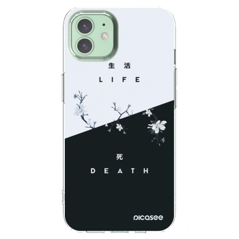 Picasee silikonska prozirna maskica za Apple iPhone 12 Pro - Life - Death
