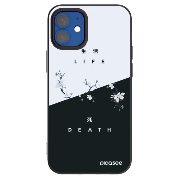Picasee crna silikonska maskica za Apple iPhone 12 mini - Life - Death