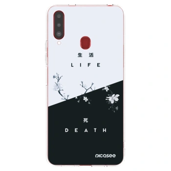 Picasee silikonska prozirna maskica za Samsung Galaxy A20s - Life - Death