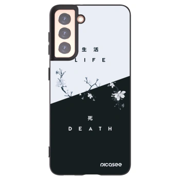 Picasee crna silikonska maskica za Samsung Galaxy S21 5G G991B - Life - Death