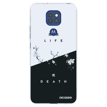 Picasee silikonska prozirna maskica za Motorola Moto G9 Play - Life - Death