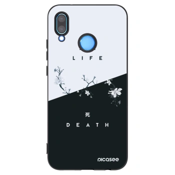 Picasee crna silikonska maskica za Huawei P20 Lite - Life - Death