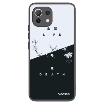 Picasee crna silikonska maskica za Xiaomi Mi 11 Lite - Life - Death