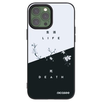 Picasee crna silikonska maskica za Apple iPhone 13 Pro Max - Life - Death