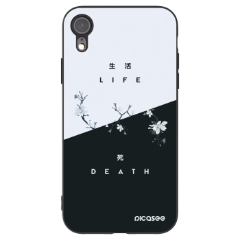 Picasee crna silikonska maskica za Apple iPhone XR - Life - Death