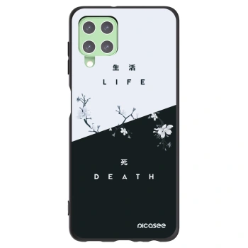 Picasee crna silikonska maskica za Samsung Galaxy A22 A225F 4G - Life - Death