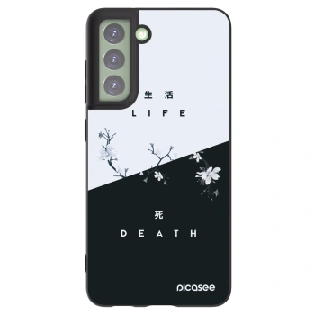Picasee crna silikonska maskica za Samsung Galaxy S21 FE 5G - Life - Death