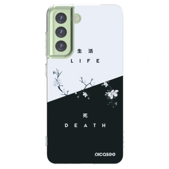 Picasee silikonska prozirna maskica za Samsung Galaxy S21 FE 5G - Life - Death