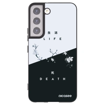 Picasee crna silikonska maskica za Samsung Galaxy S22 5G - Life - Death
