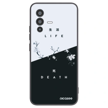 Picasee crna silikonska maskica za Vivo V23 5G - Life - Death