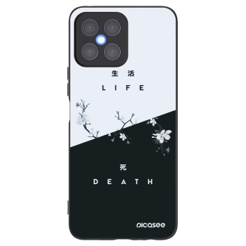 Picasee crna silikonska maskica za Honor X8 4G - Life - Death