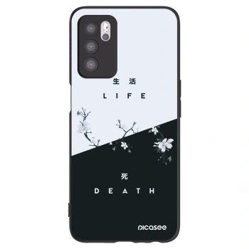 Picasee crna silikonska maskica za OPPO A16s - Life - Death